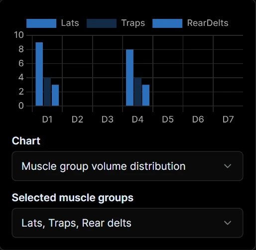 Muscle Group Volume Distribution Chart